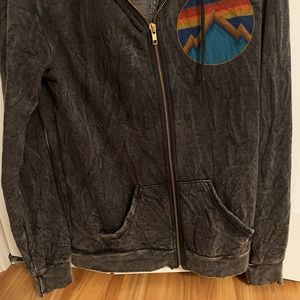 Black distressed aviator nation zip up!!!